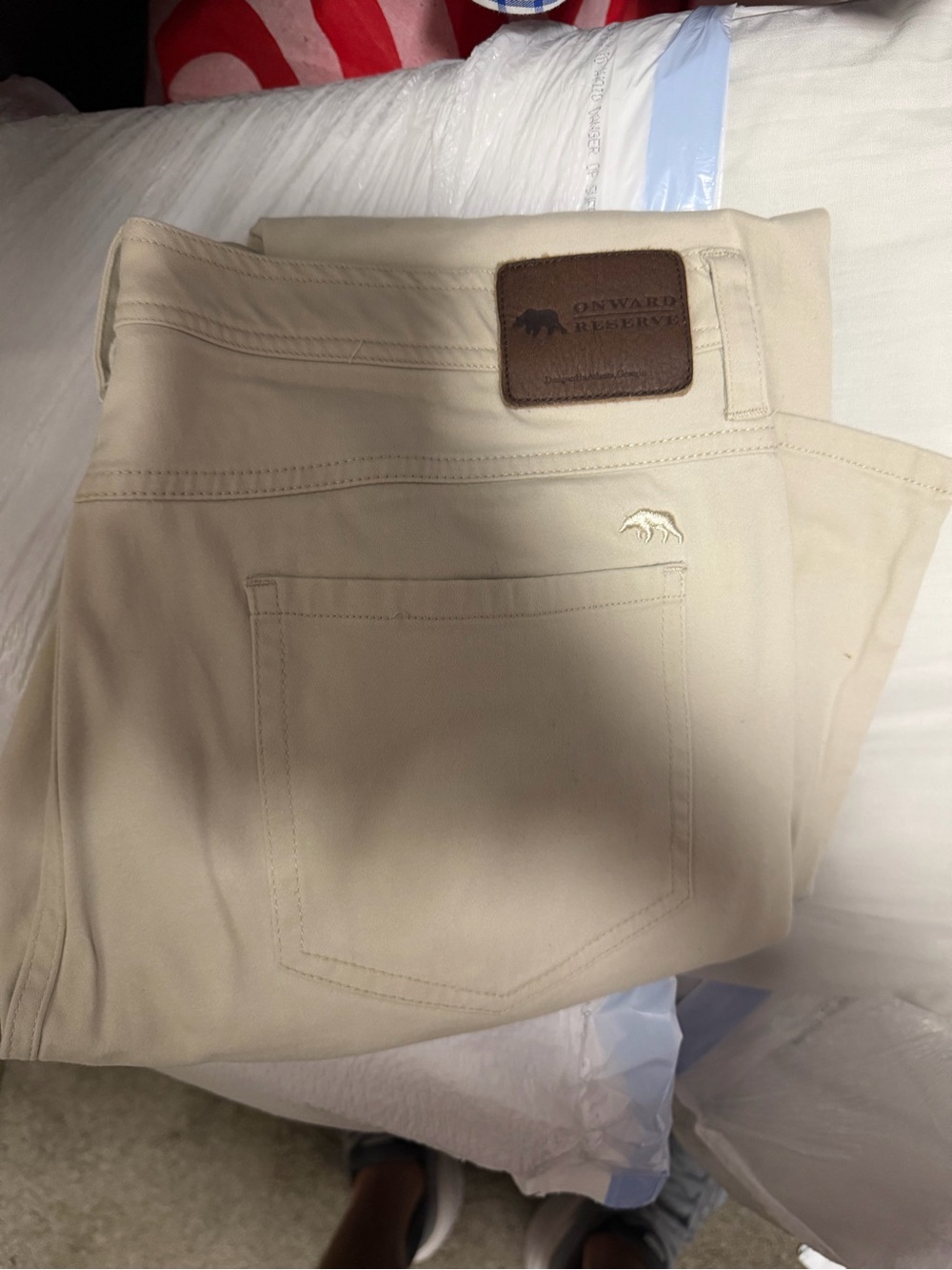 Onward Reserve Men’s Khaki Chino Pants — Classic Beige